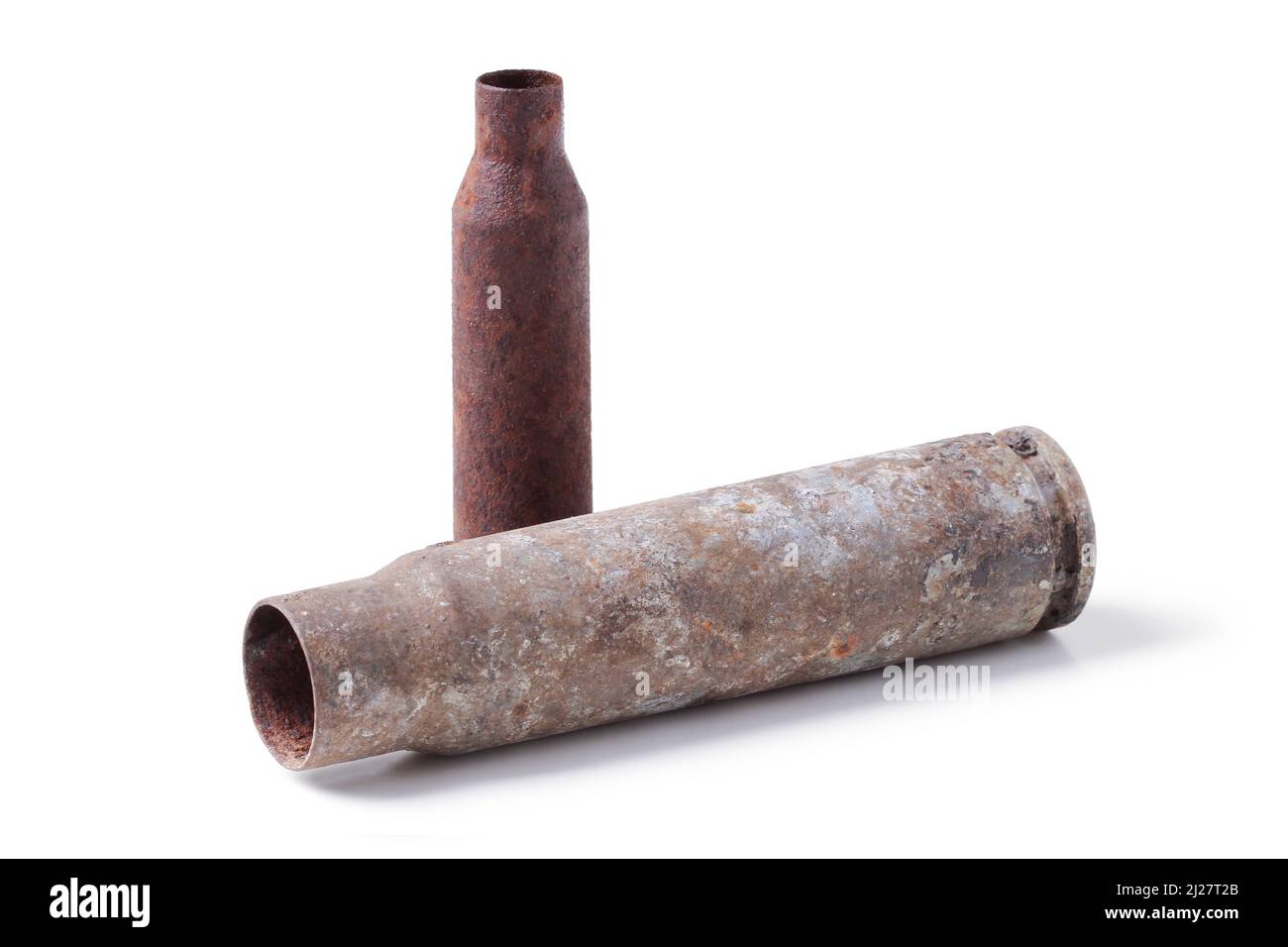 Old rusty steel casings shells from shells and cartridges Stock Photo ...