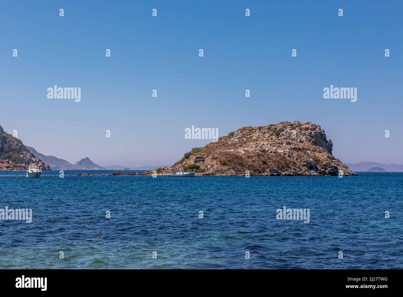 Gumusluk beach of Turkey in Bodrum Stock Photo Alamy