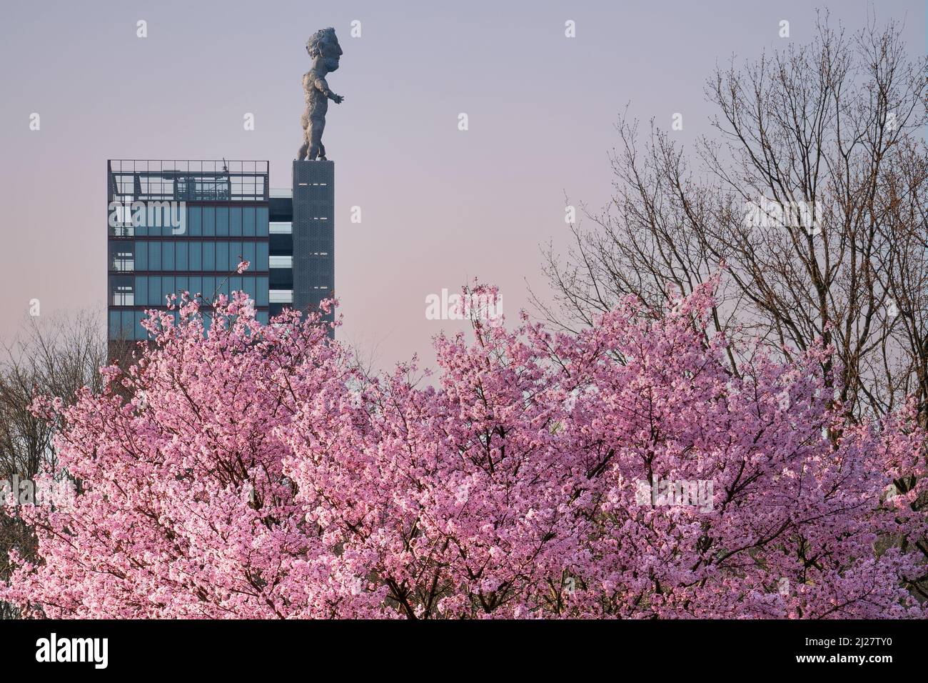 ESSEN, GERMANY - MARCH 25, 2022: Nordsternpark, industrial heritage of Ruhr Metropolis on March 25, 2022 in Gelsenkirchen, Germany Stock Photo