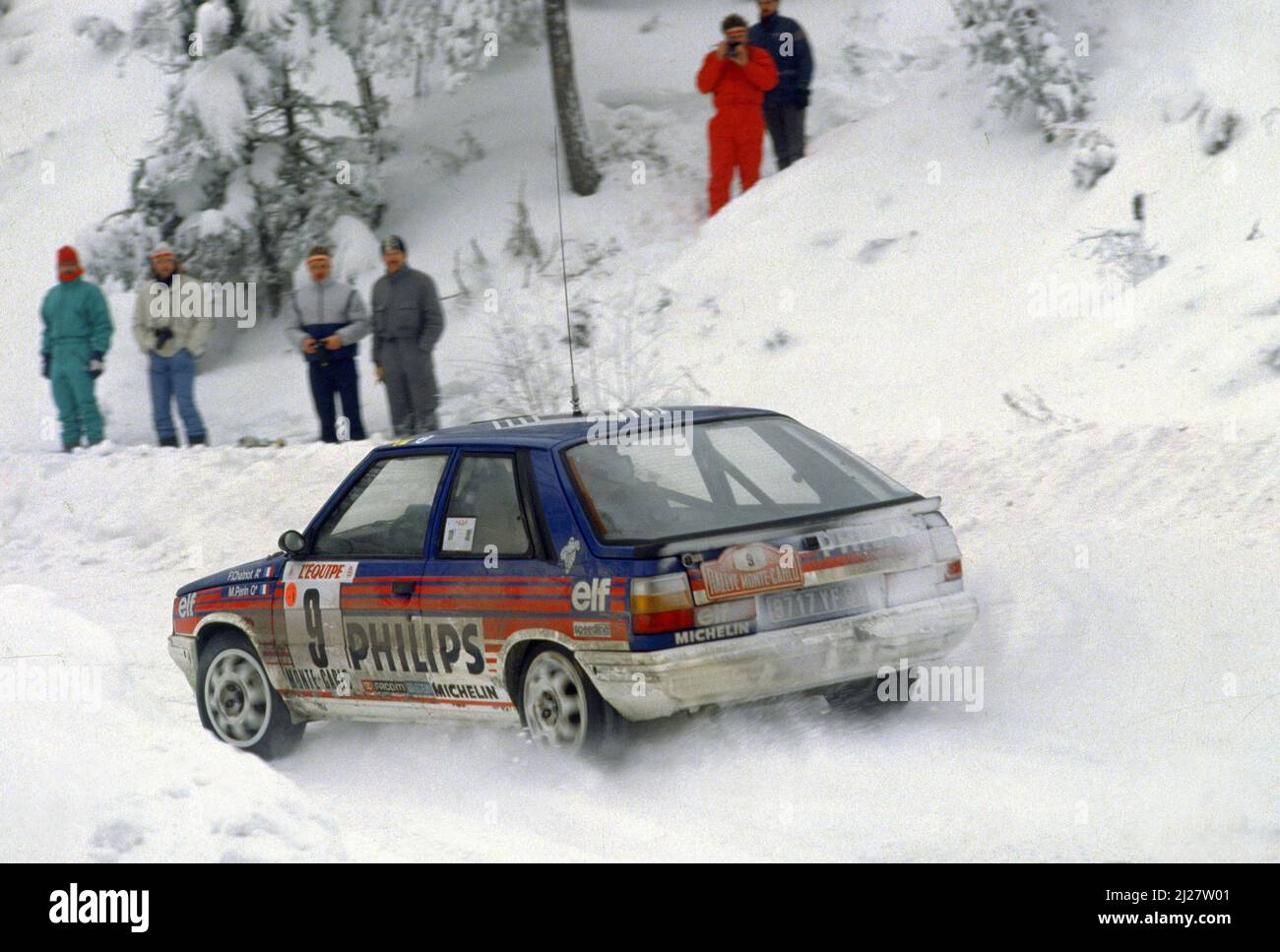 Photo Ancienne - François Chatriot/Michel Perin - Renault 11 - Tour De Corse 1987
