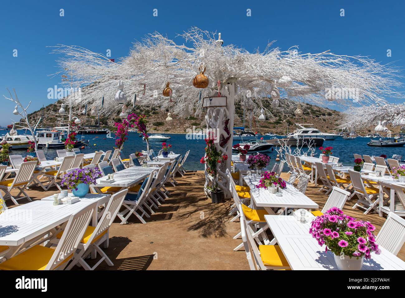 Gumusluk beach of Turkey in Bodrum Stock Photo Alamy