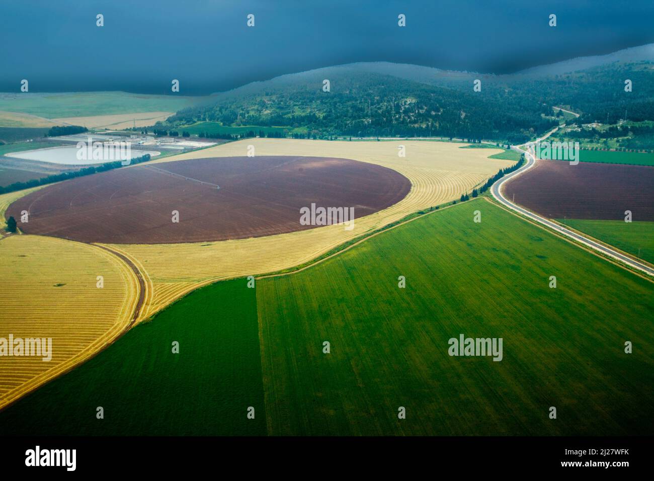 Aerial photograph of the Jezreel Valley Stock Photo