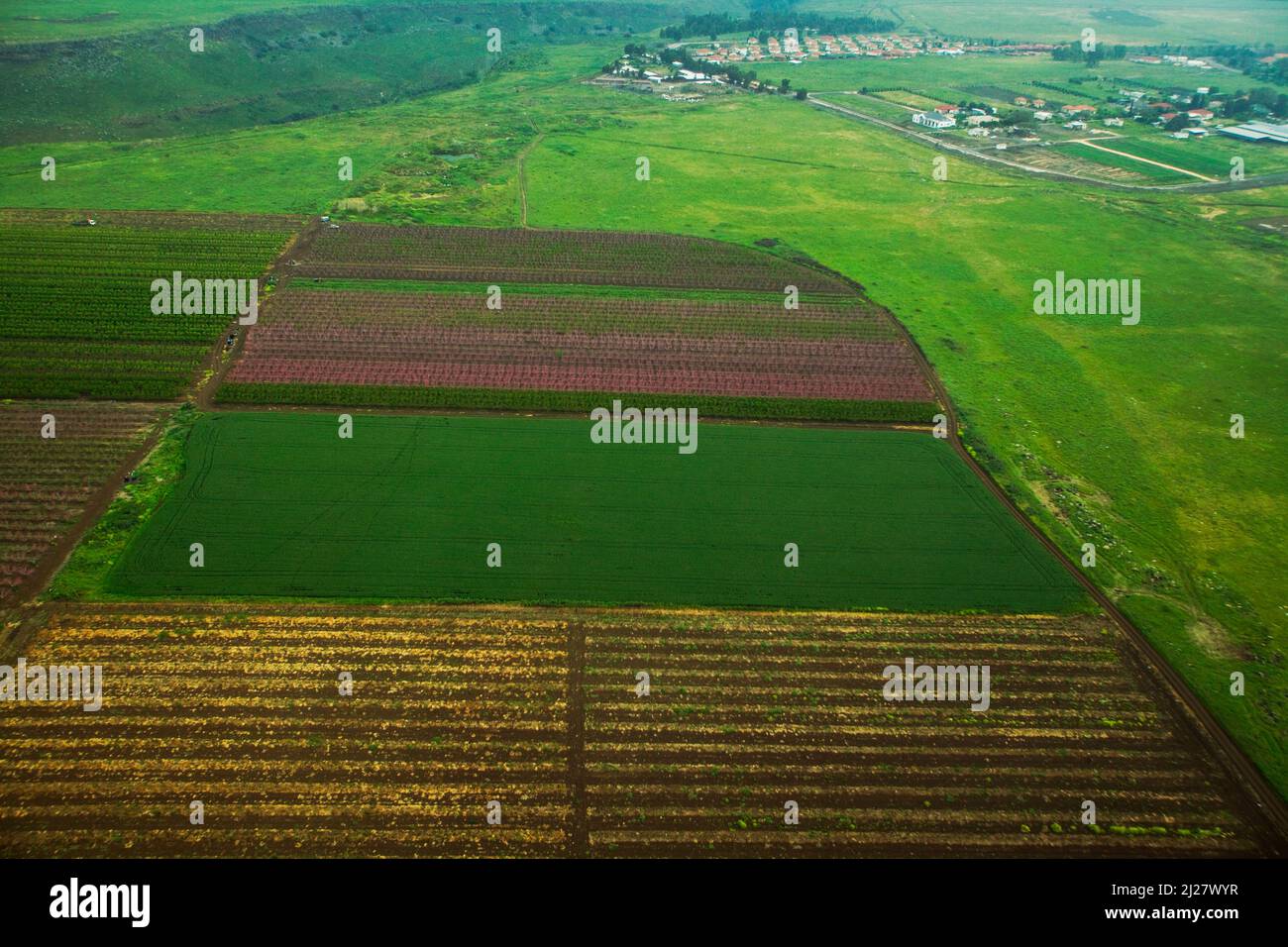 Aerial photograph of the Jezreel Valley Stock Photo