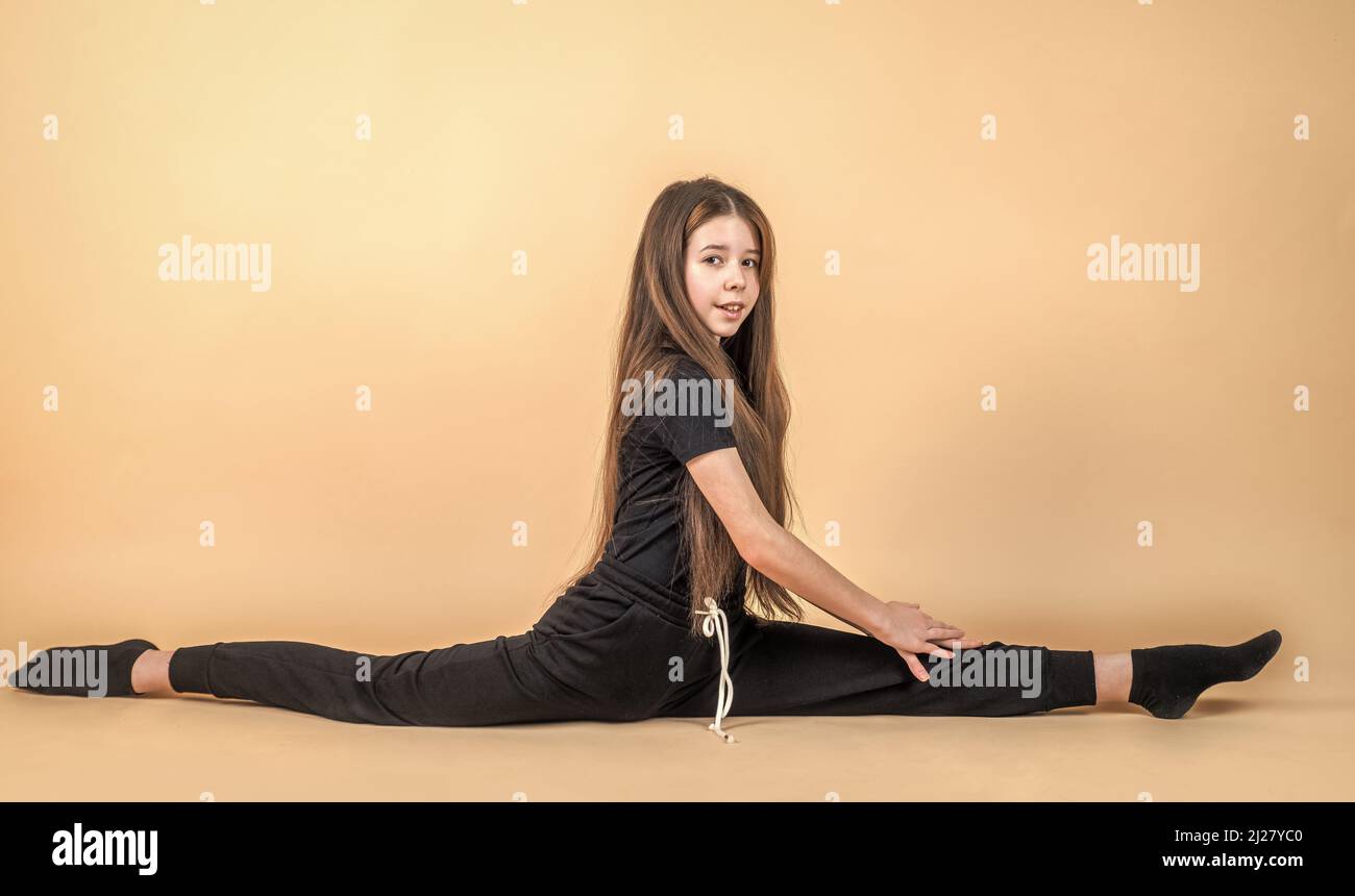 Young Smiling Girls Yoga Classes Stock Photo 1033159609