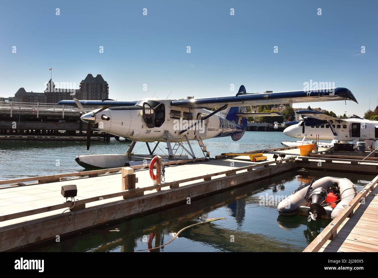 Seaplane Airport at Victoria, Vancouver Island, Vancouver, British Columbia, Canada Stock Photo
