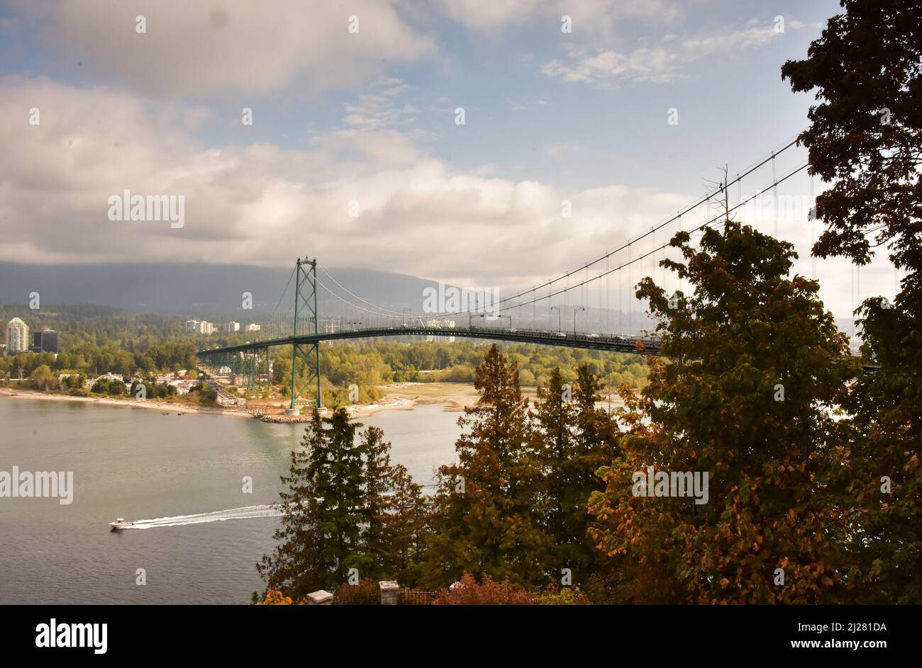 Lions Gate Bridge, Vancouver, British Columbia,  Canada Stock Photo