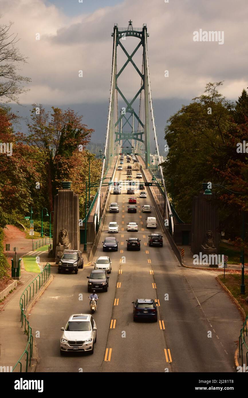 Lions Gate Bridge, Vancouver, British Columbia,  Canada Stock Photo
