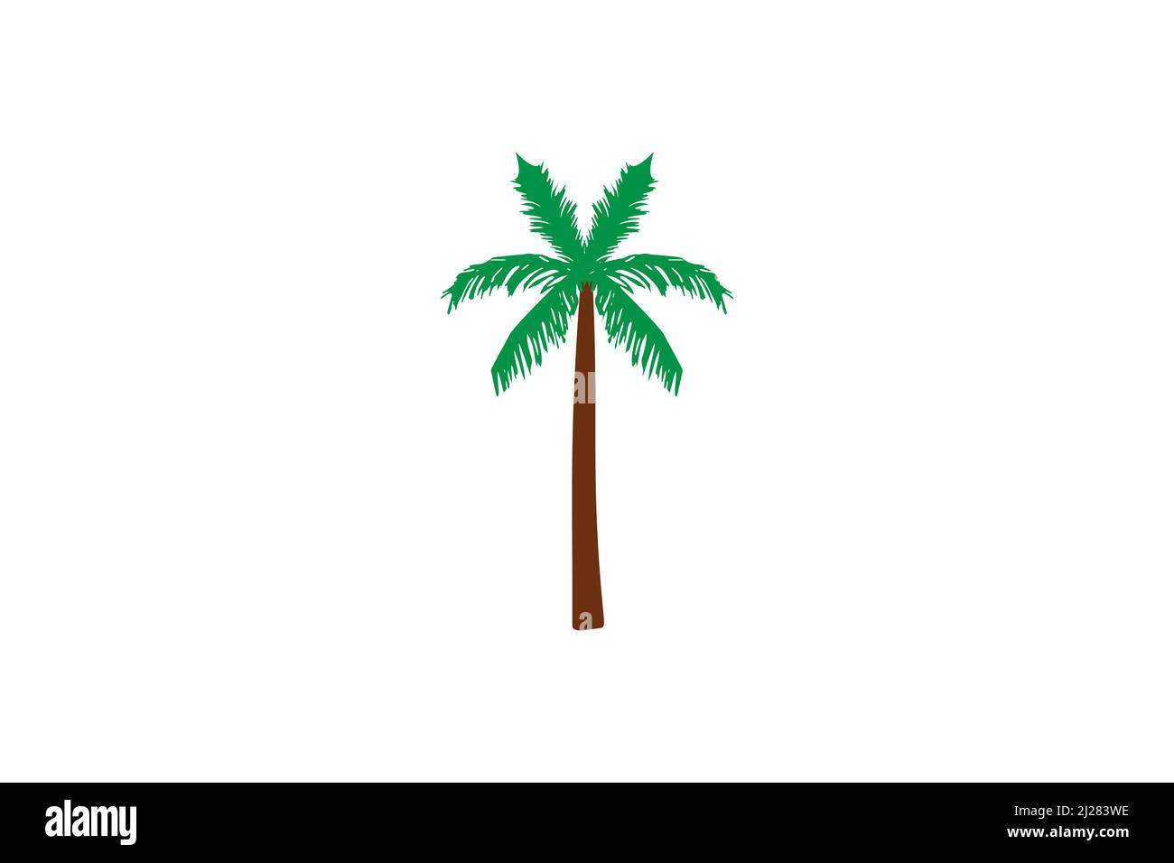 Palm, tree. Vector illustration. Flat design Stock Vector Image & Art