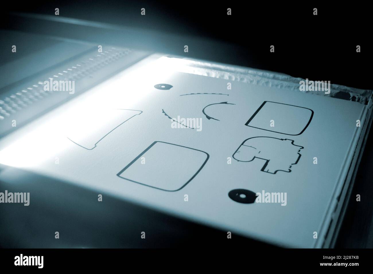 Industrial professional powder 3D printer printing process. Multi Jet