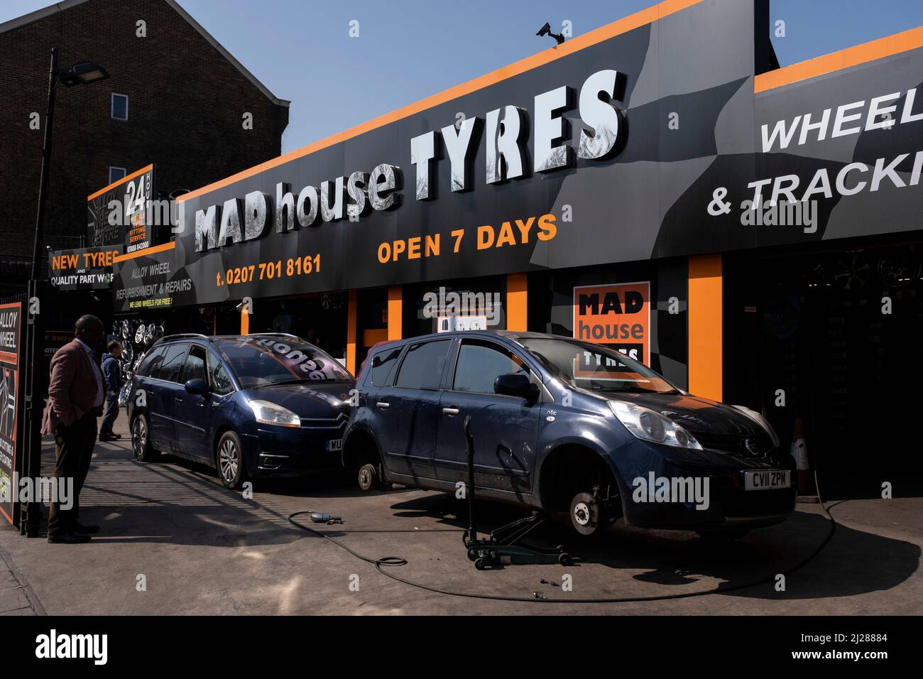 Mad house tyres hires stock photography and images Alamy