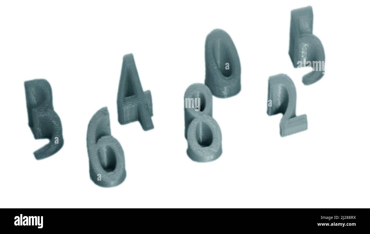 Objects printed by 3d printer Isolated on white background Stock Photo ...
