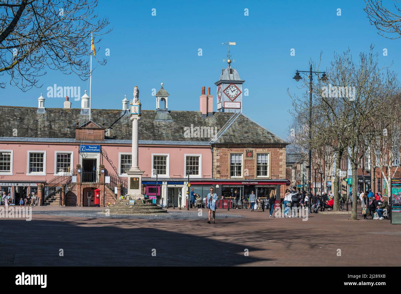 Carlisle street scenes around Carlisle Market Square and site of the