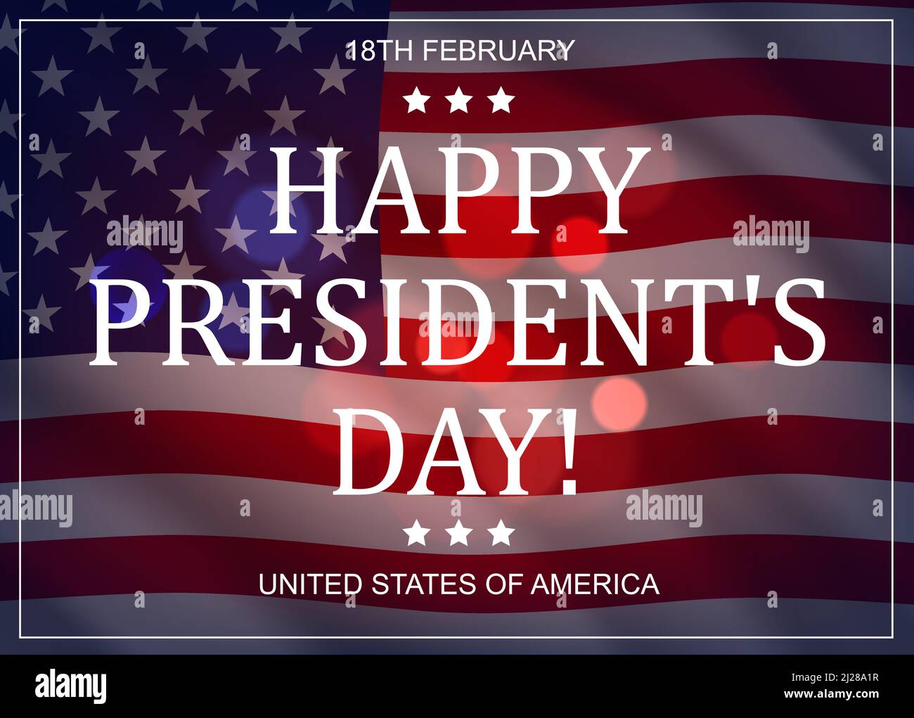 Happy presidents day poster, invitation or greeting card template