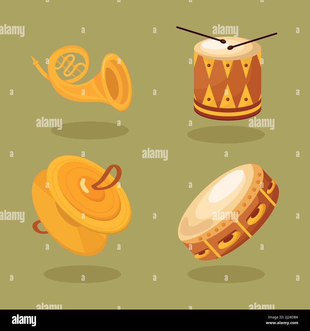 four musical instruments icons Stock Vector Image & Art - Alamy