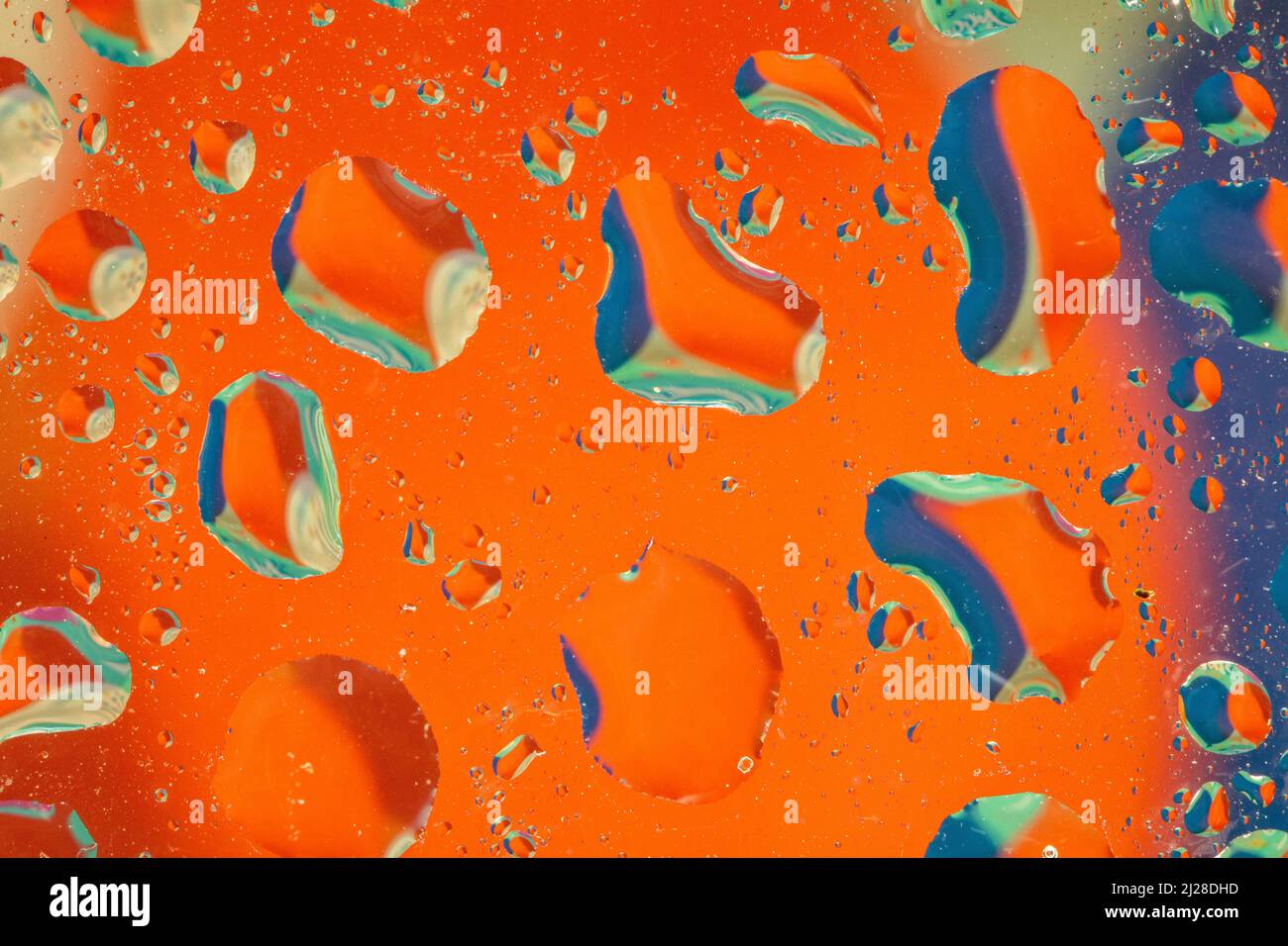 Irregular Colours Abstract irregular water drops macro showing reflected colours Stock ...