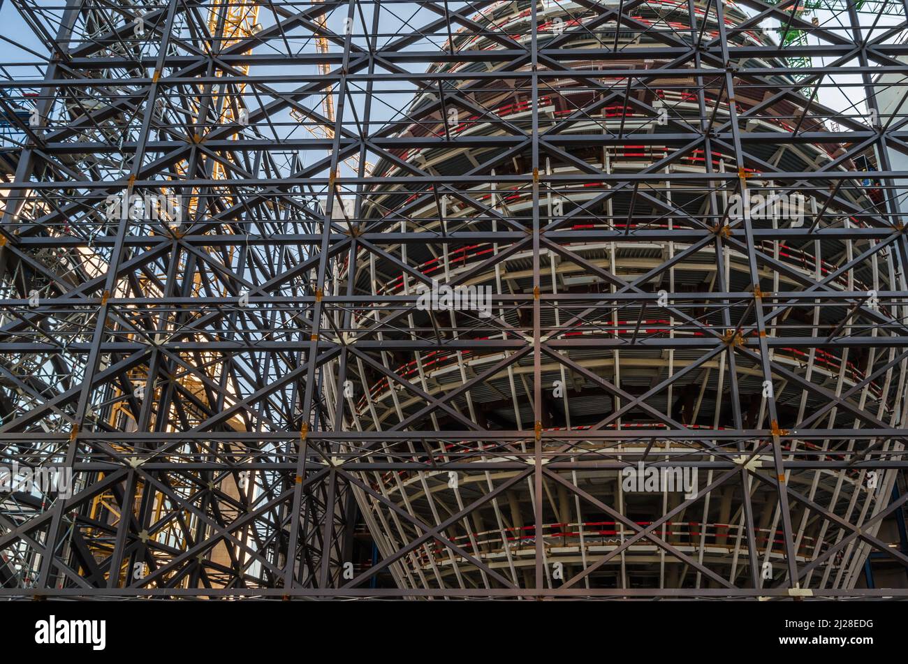 BRUSSELS, BELGIUM AUGUST 21, 2013 Modern architecture, the Europa