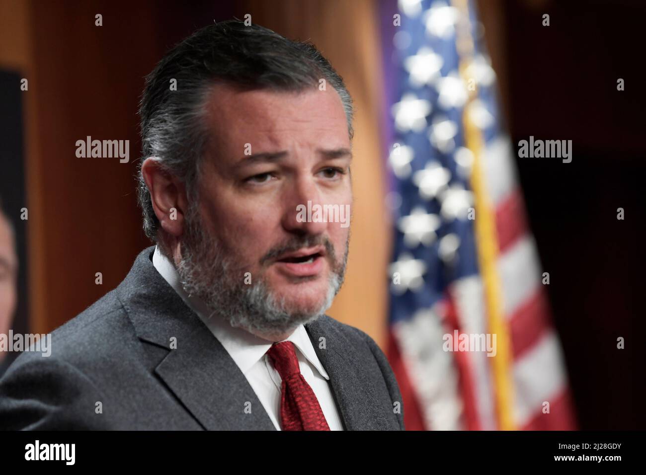 Washington DC, USA. March 30, 2022, Washington, Distric of Columbia, USA: Senator TED CRUZ(R-TX) speaks about US-MX border during a press conference, today on March 30, 2022 at SVC/Capitol Hill in Washington DC, USA. (Credit Image: © Lenin Nolly/ZUMA Press Wire) Credit: ZUMA Press, Inc./Alamy Live News Stock Photo