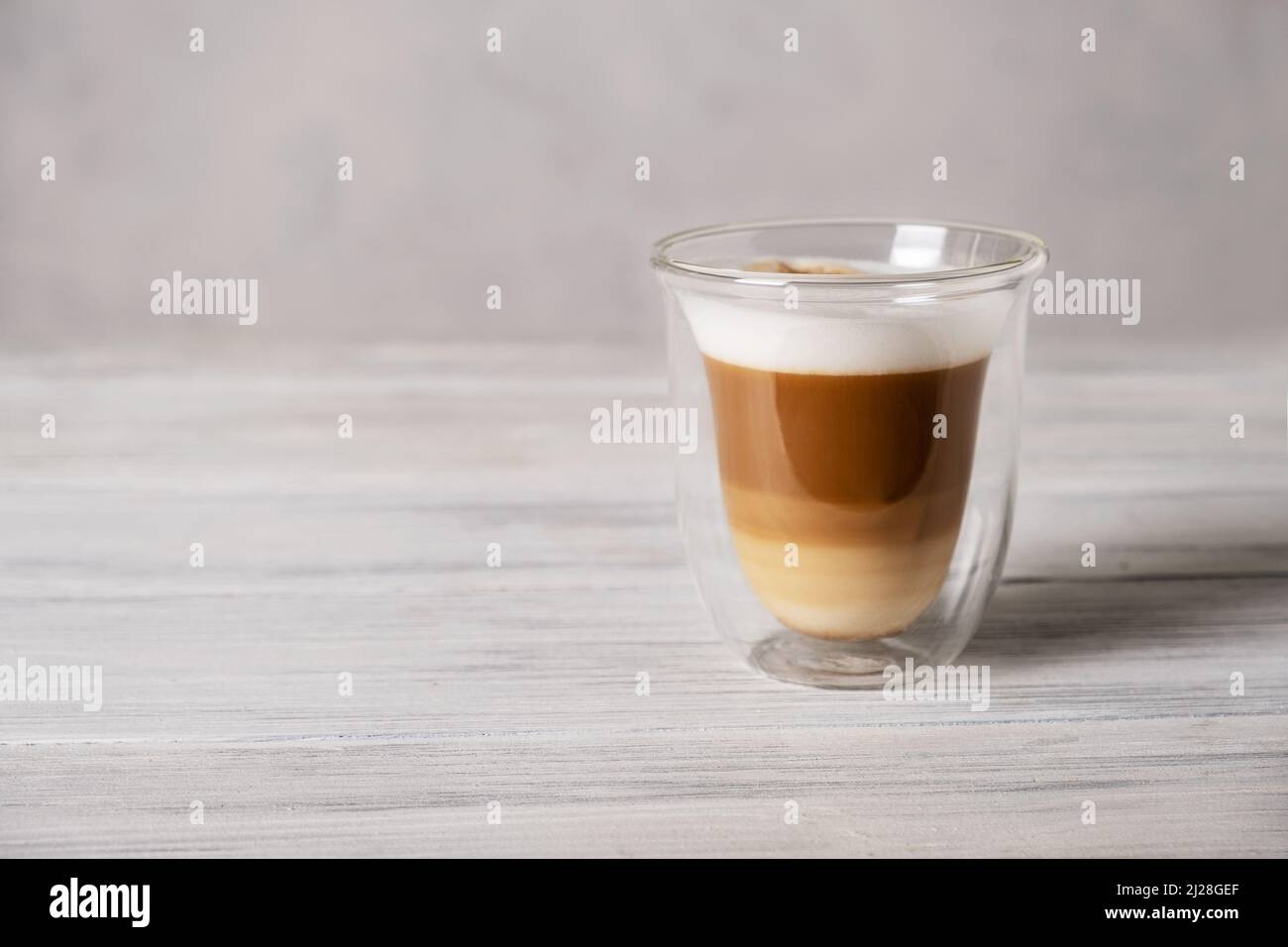 Heatresistant doublewalled glass cup Stock Photo Alamy