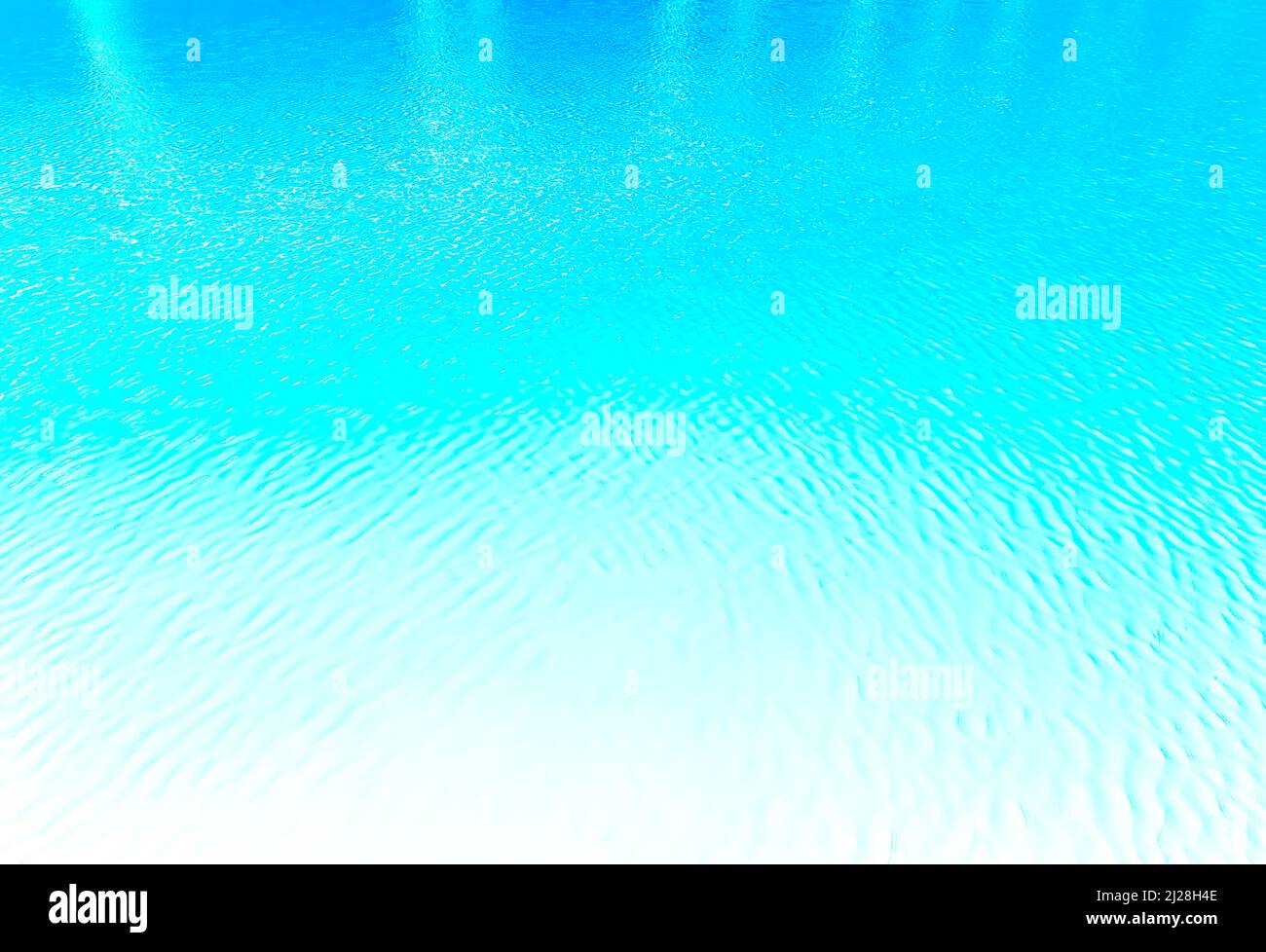 A 3D illustration of a bright blue water abstract surface background ...