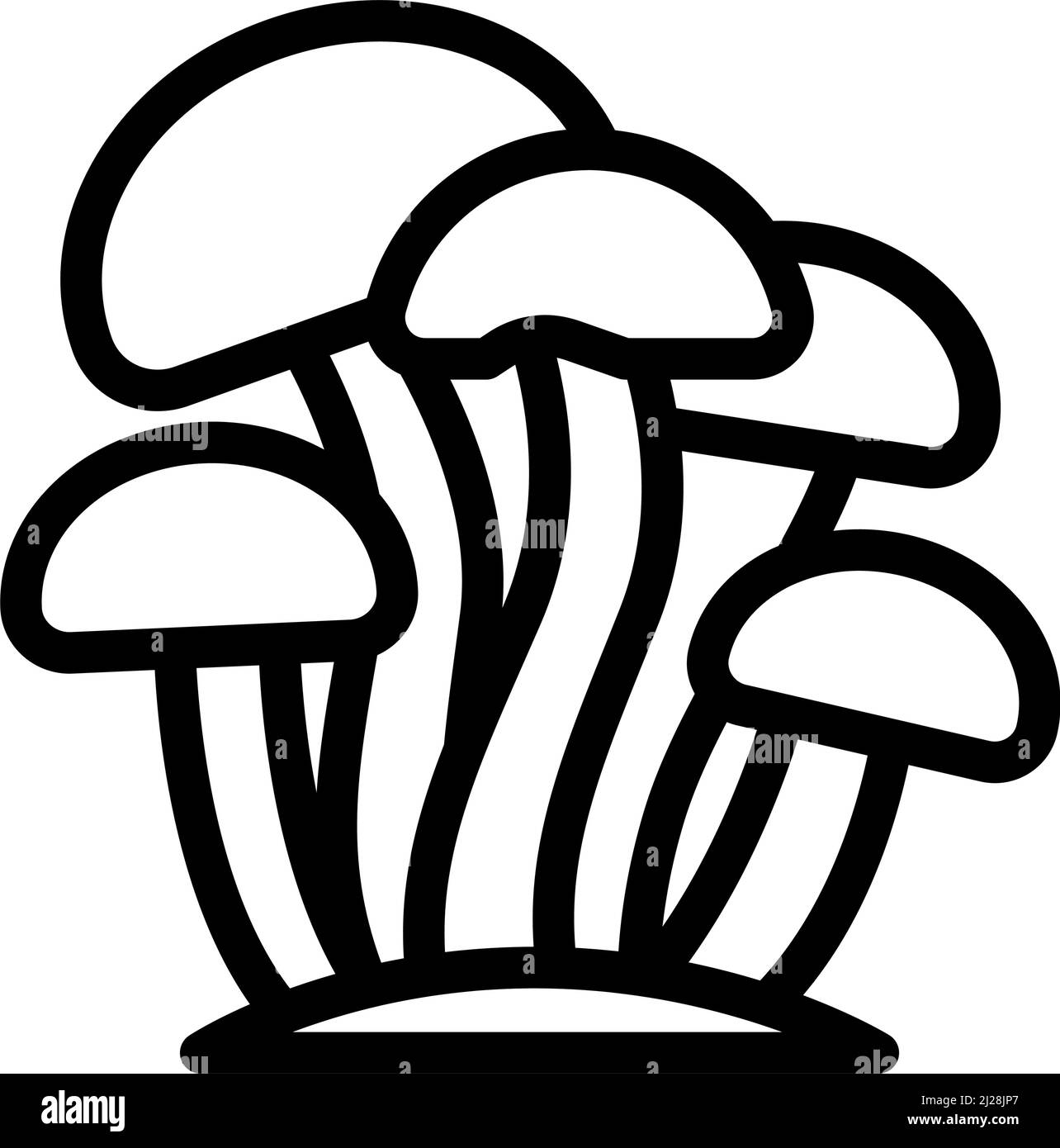enoki mushroom line icon vector illustration Stock Vector Image & Art