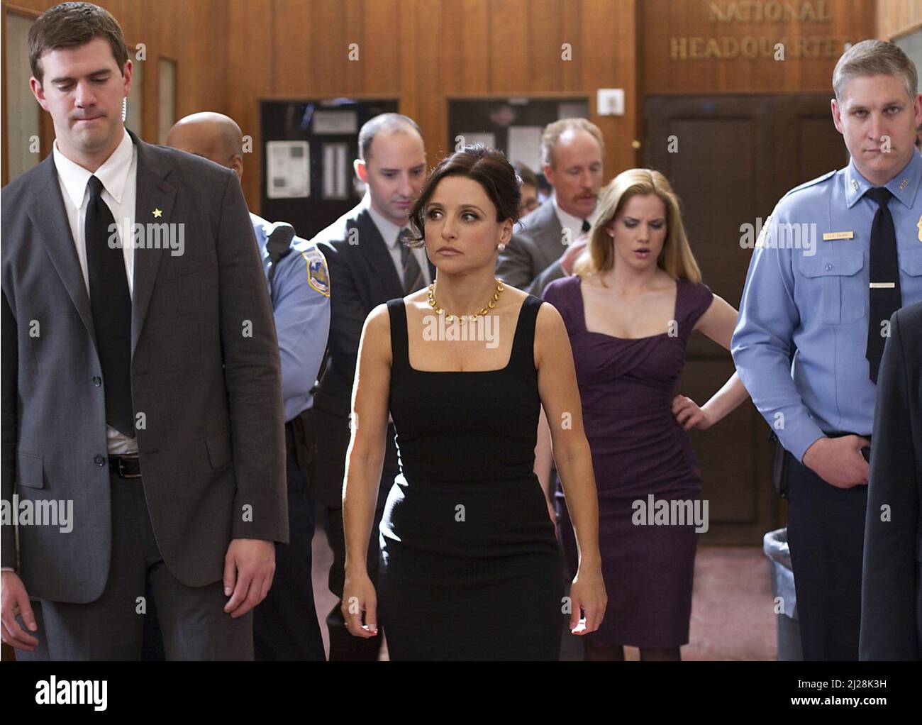 Los Angeles. CA. USA. Julia Louis-Dreyfus, Anna Chlumsky, Tony Hale and  Matt Walsh in the ©HBO new TV series: Veep (2012). The series centers on  former Senator Selina Meyer who finds being, image size:1300x1022