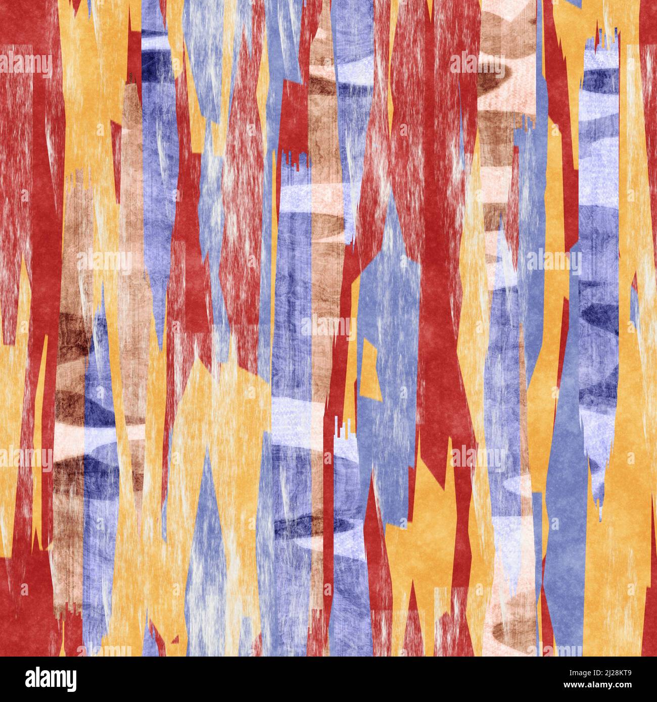 Seamless paper strip collage surface pattern design for print. High