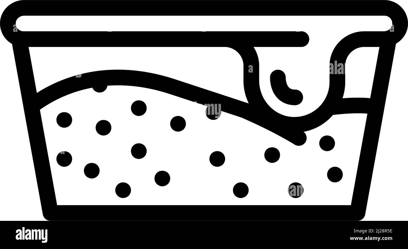 daily dose of spirulina line icon vector illustration Stock Vector