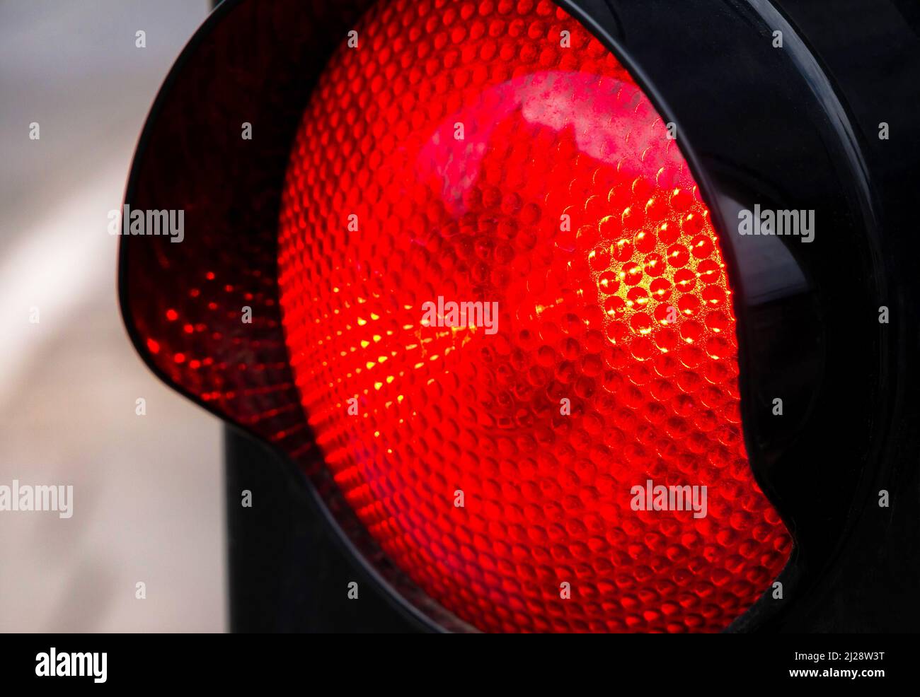 Red light, traffic lights stop signal object macro, detail, extreme