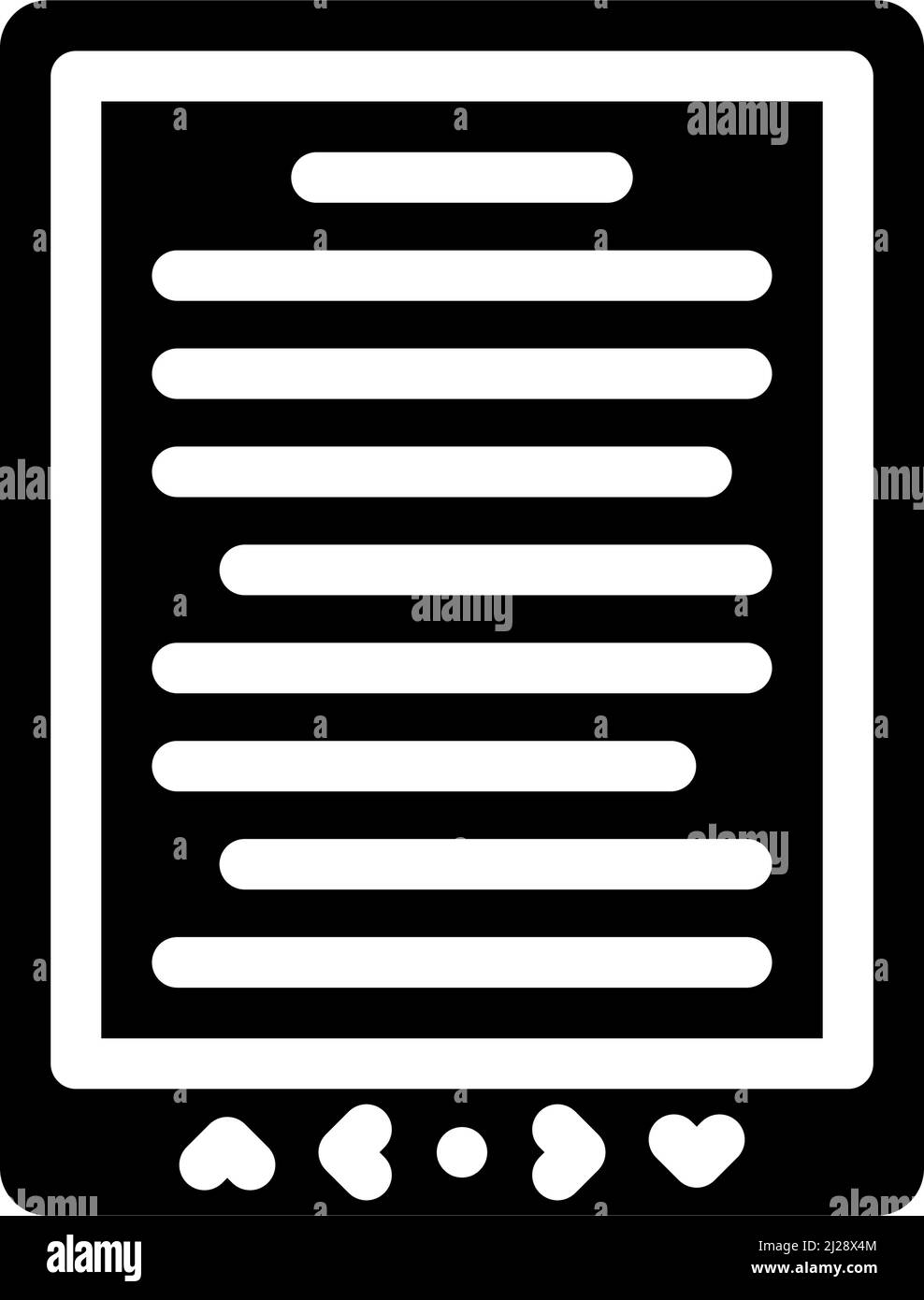 ebook device glyph icon vector illustration Stock Vector Image & Art ...