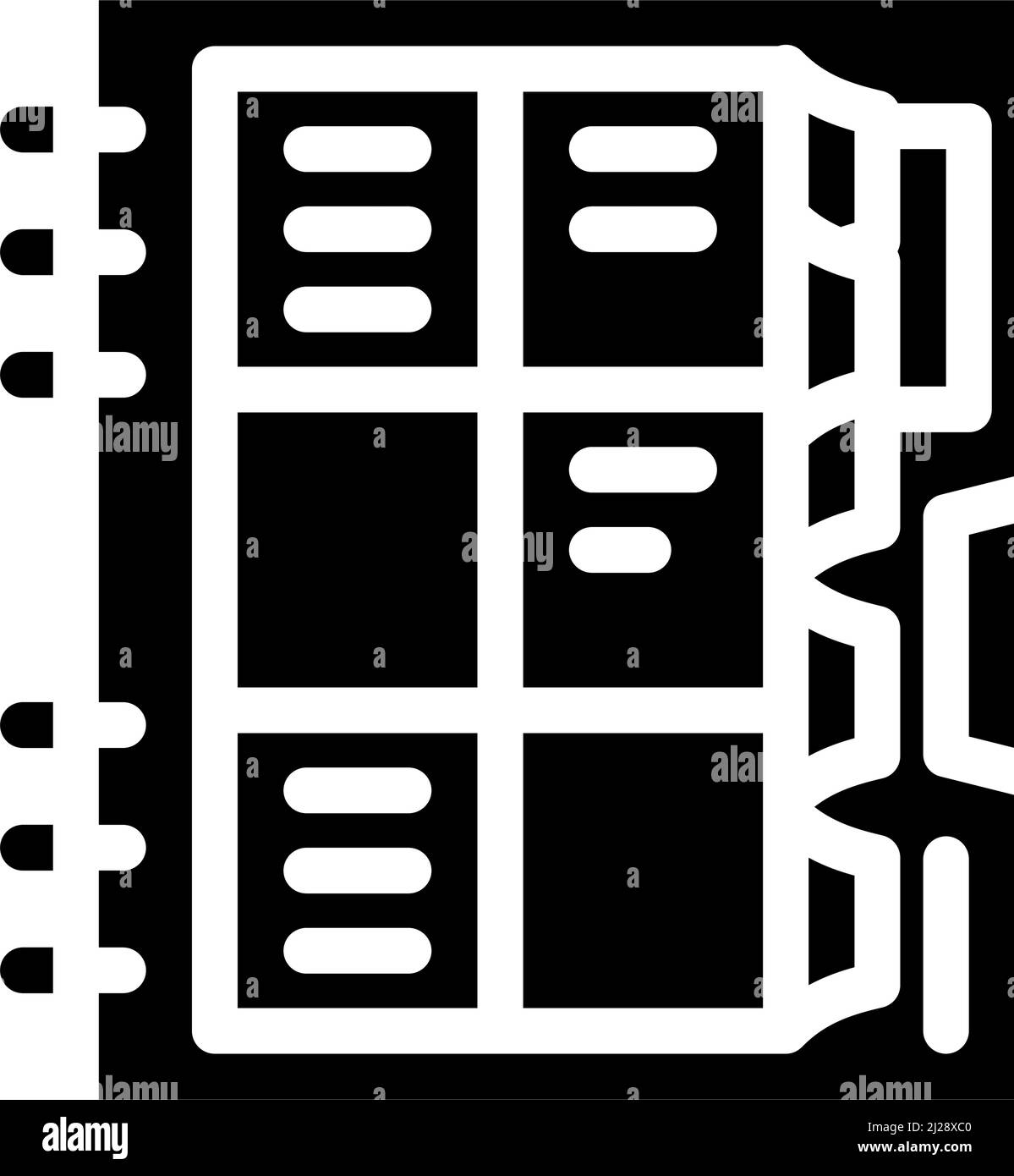 organizer book glyph icon vector illustration Stock Vector Image & Art ...
