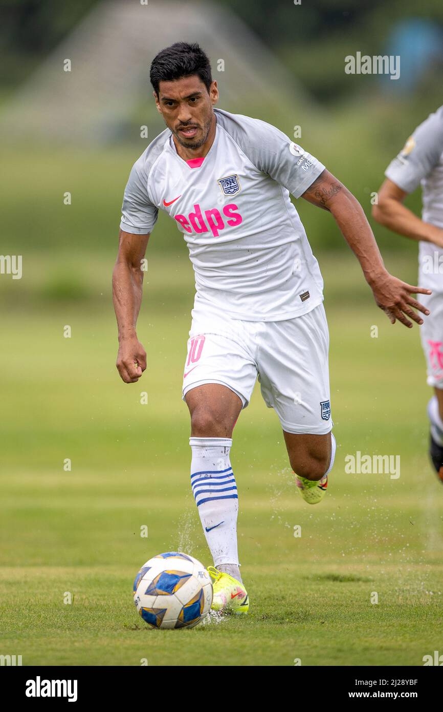 SRIRACHA CITY, THAILAND - MARCH 30:  Cleiton of Kitchee SC during the friendly match between Kitchee SC and Chachoengsao Hi-Tek FC at Pattana Sports Stadium on March 30, 2022 in Sriracha City, Thailand (Photo by /Orange Pictures) Stock Photo