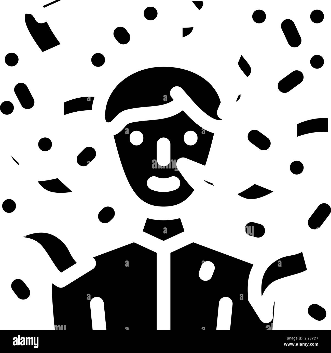money fall wealth boss glyph icon vector illustration Stock Vector ...