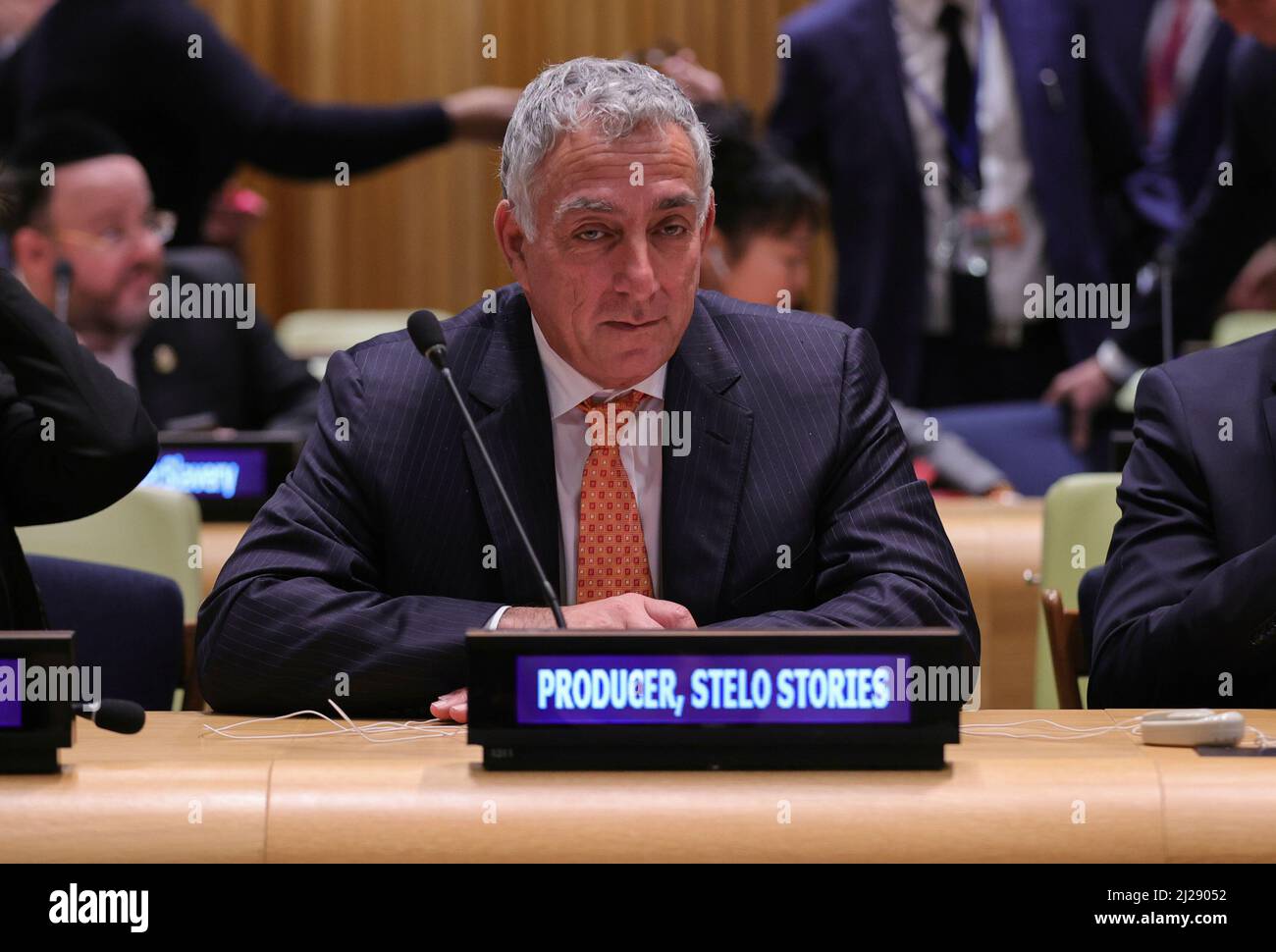 United Nations, New York, USA, March 29, 2022 - Mati Kochavi, Producer of  Stelo Stories Participated on the Special Event to Mark International Day  of Remembrance of Victims of Slavery and Transatlantic