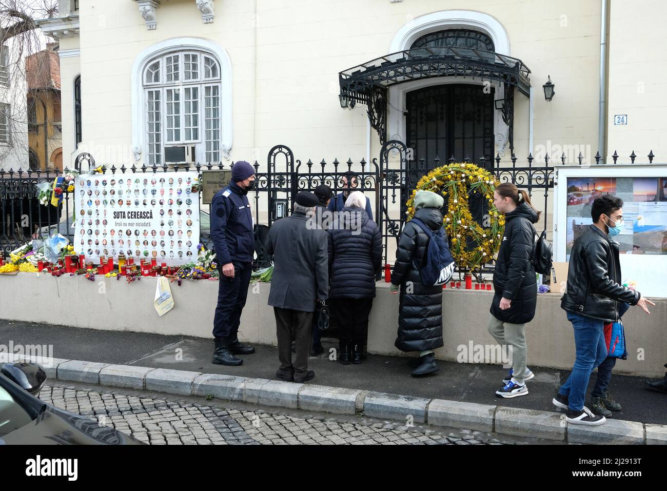 Embassy of ukraine - bucharest - romania Stock Photo
