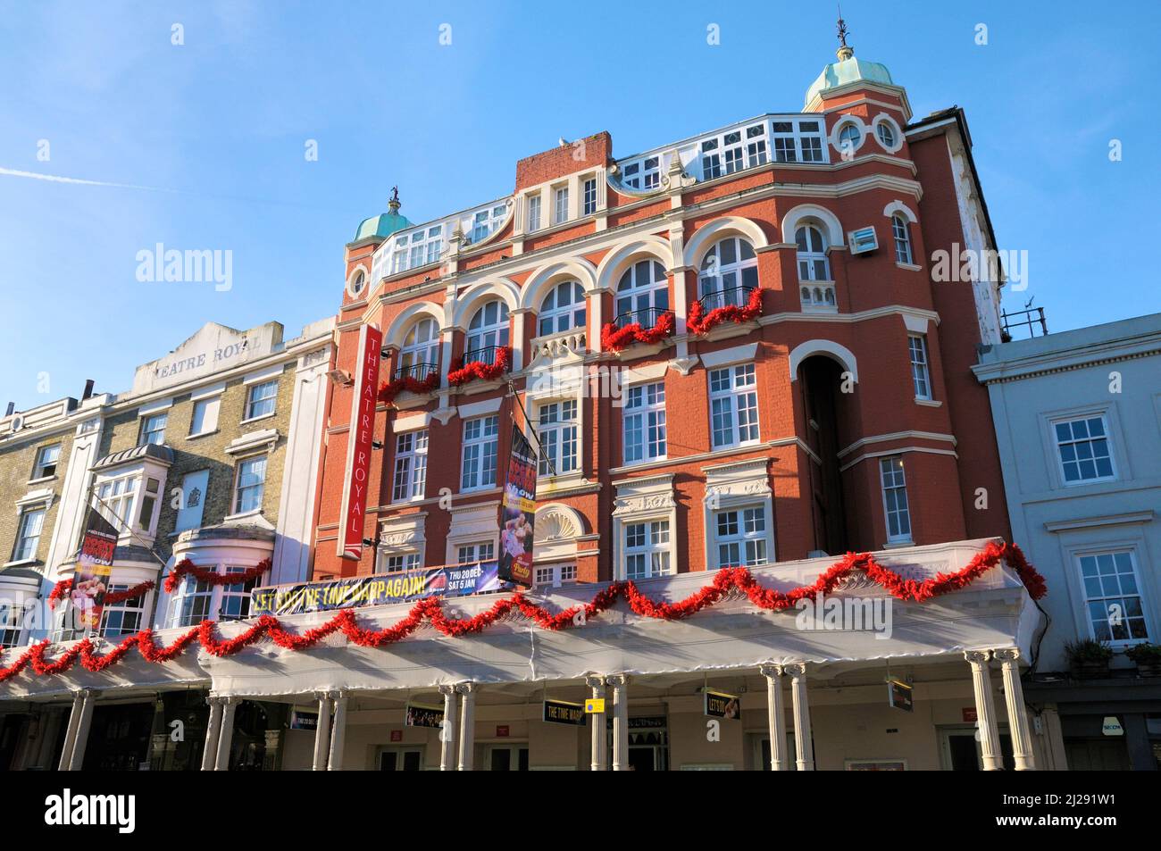 Exterior of Theatre Royal Brighton, one of the country's oldest working theatres, Brighton, East Sussex, England, UK Stock Photo