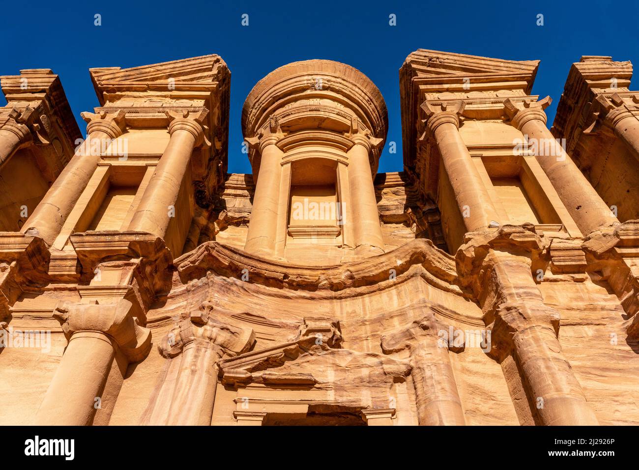 The Exterior Of The Monastery ‘Al-Deir’, Petra, Jordan. Stock Photo