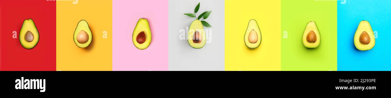 Set many fresh avocados hi-res stock photography and images - Alamy