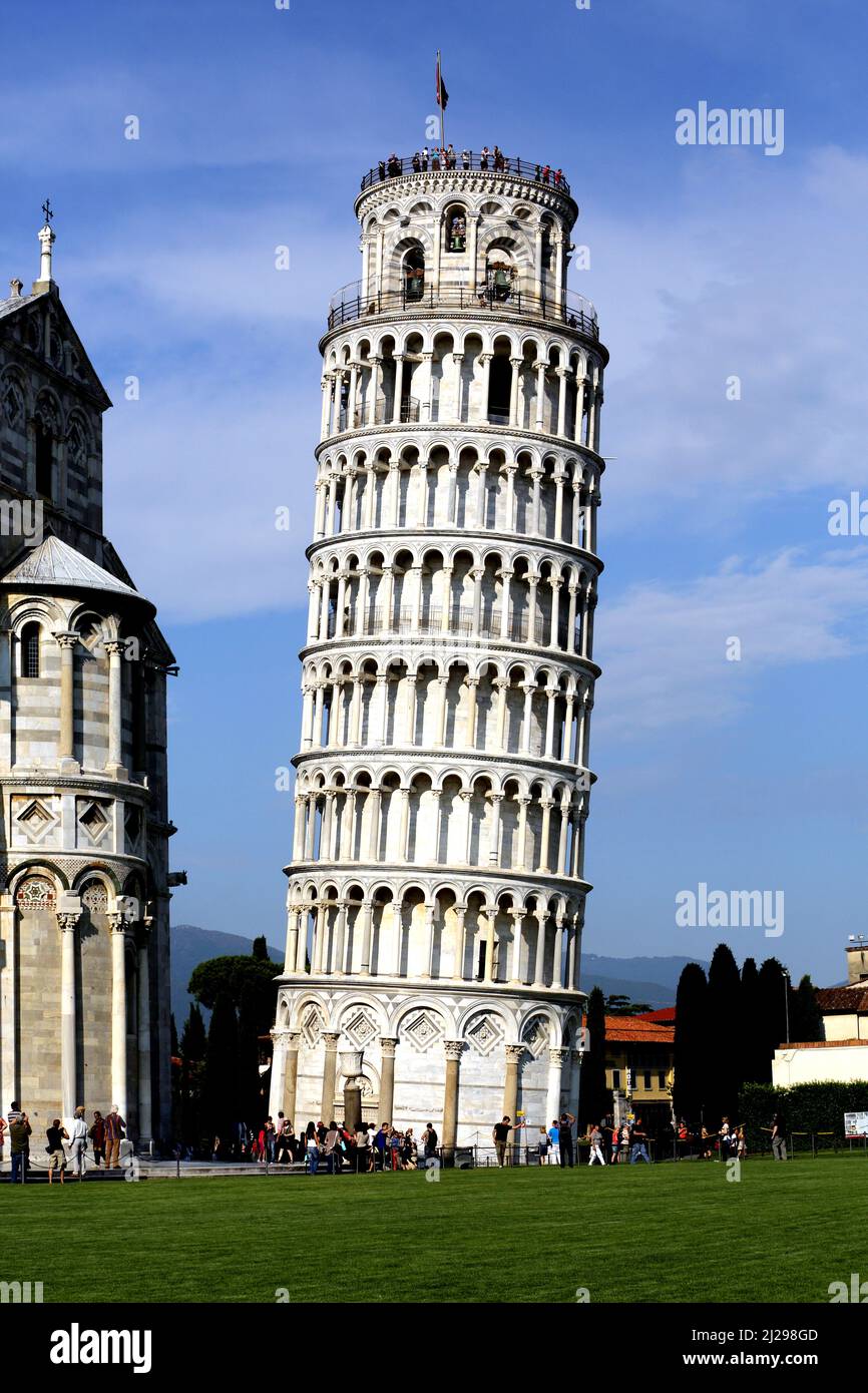The Leaning Tower in Pisa Italy Stock Photo