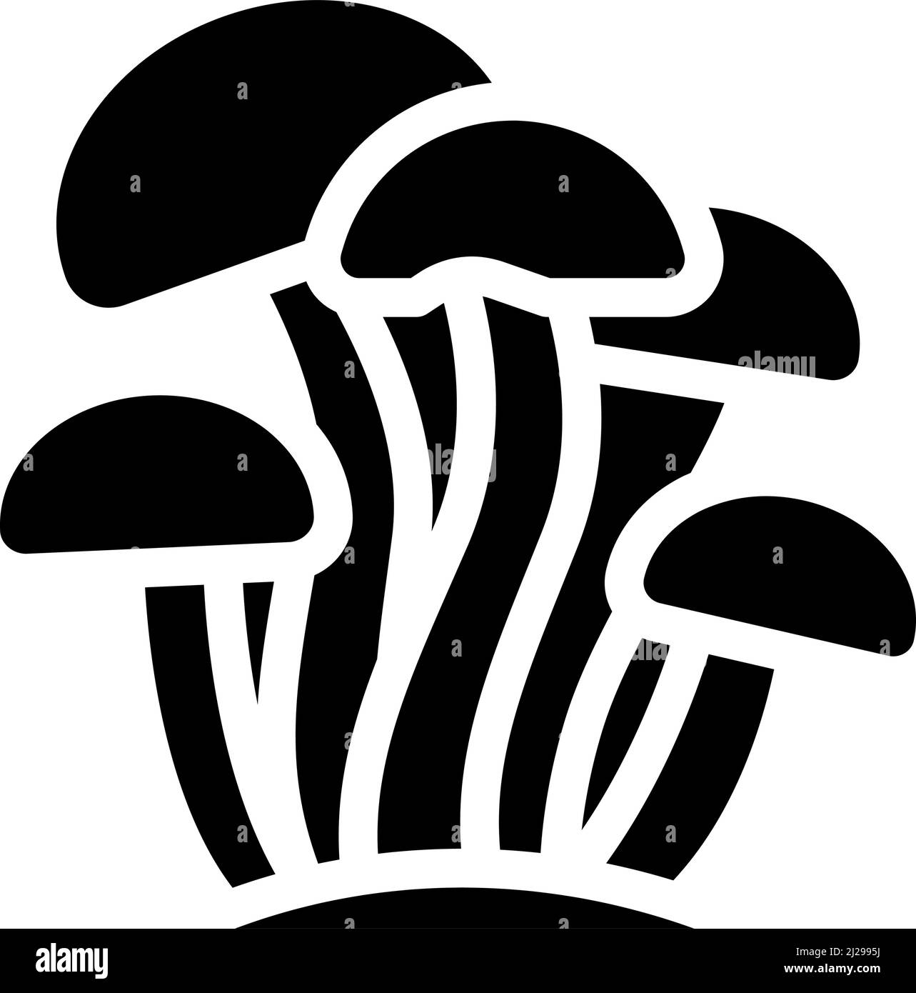 enoki mushroom glyph icon vector illustration Stock Vector Image & Art