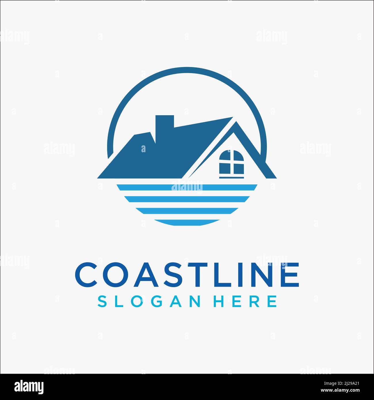 Beach house logo design Stock Vector Image & Art Alamy