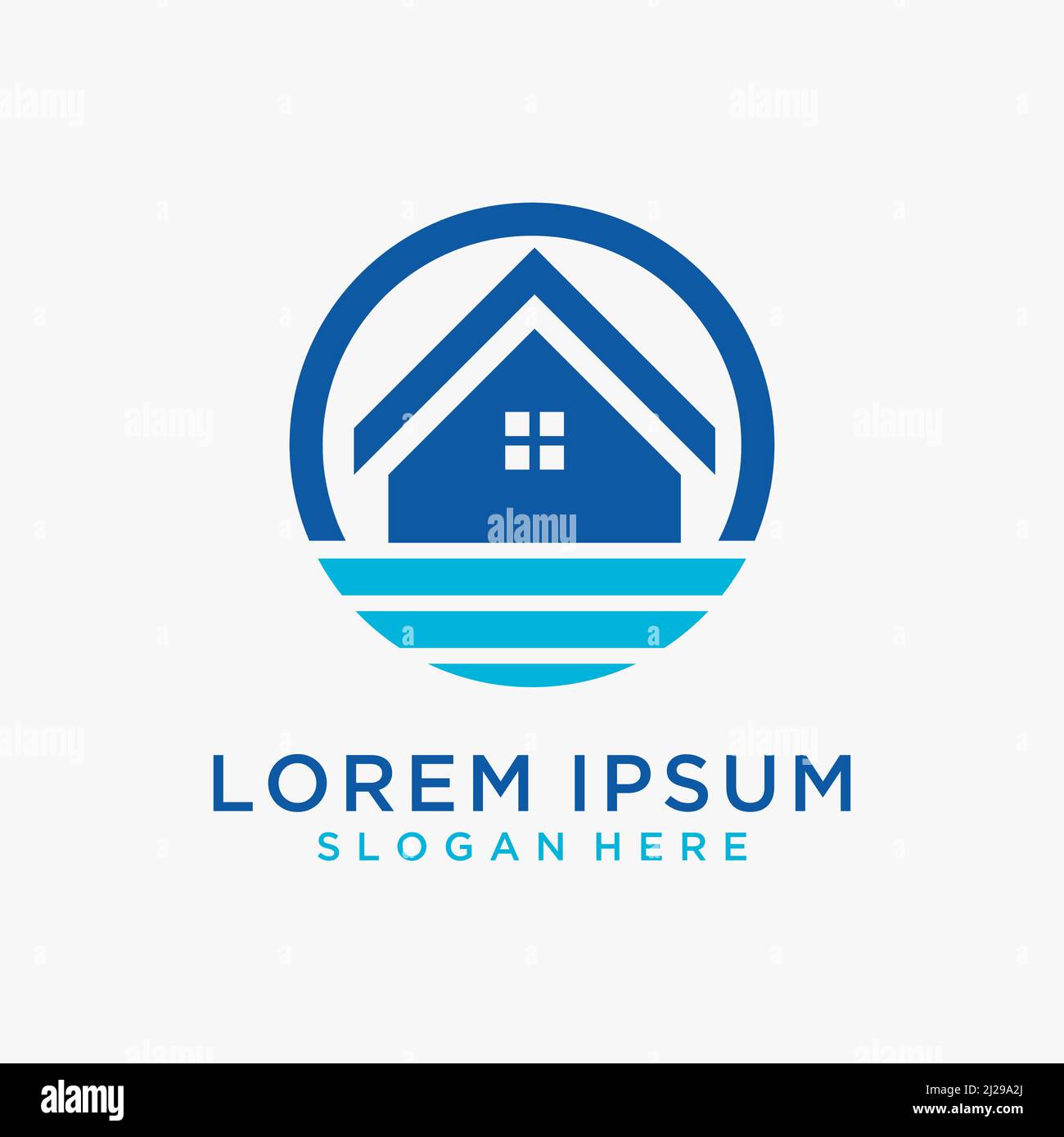 Beach house logo design Stock Vector Image & Art Alamy