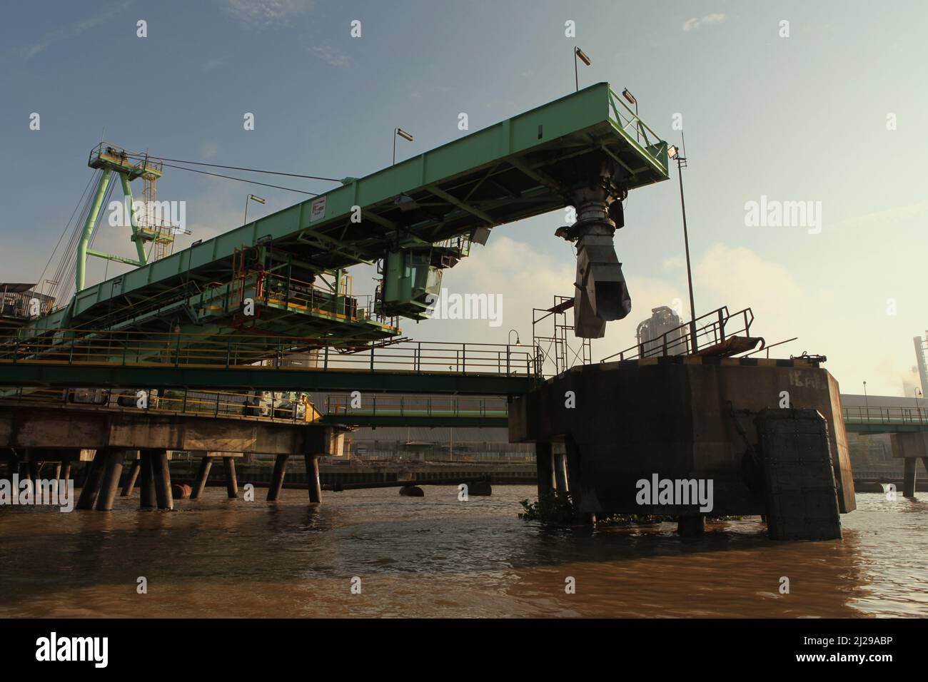 Shipping port Pupuk Sriwidjaja (Pusri), a major urea fertilizer ...