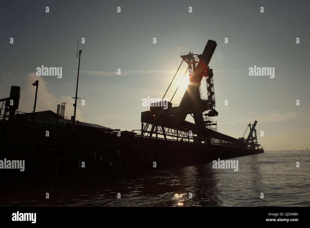 Shipping port Pupuk Sriwidjaja (Pusri), a major urea fertilizer ...