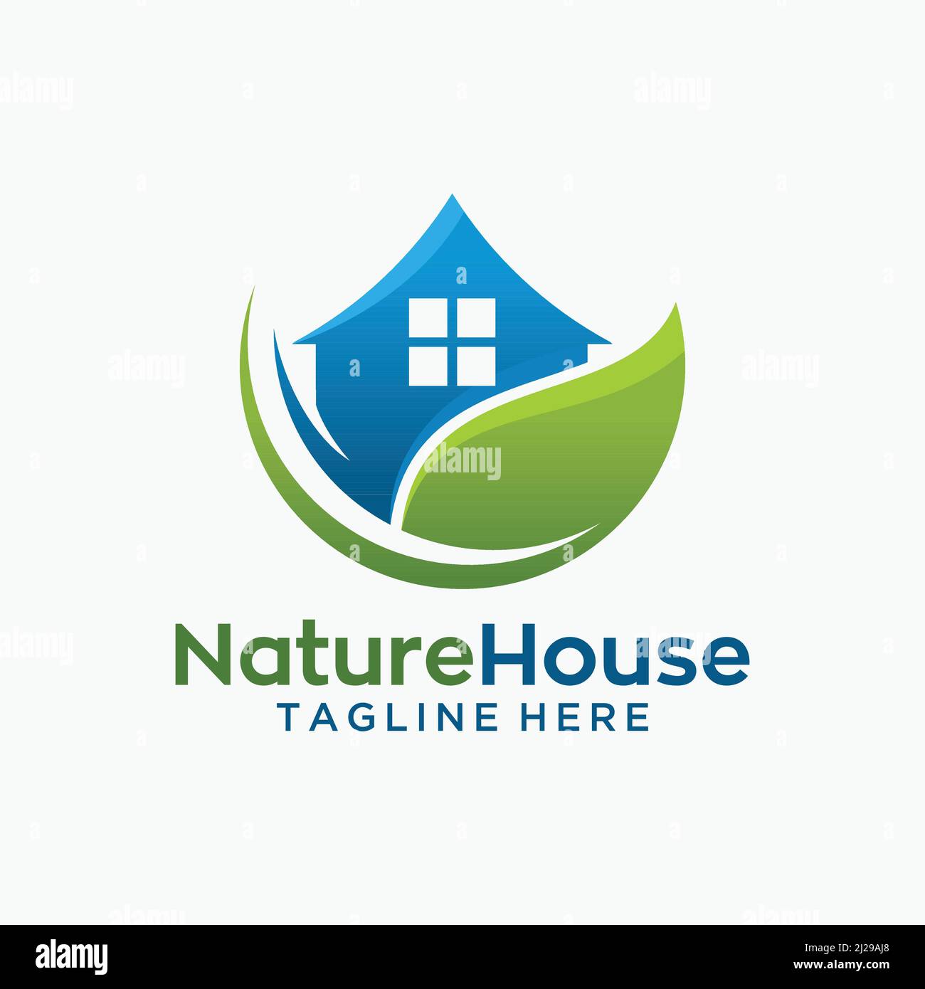 Nature house logo design Stock Vector Image & Art - Alamy