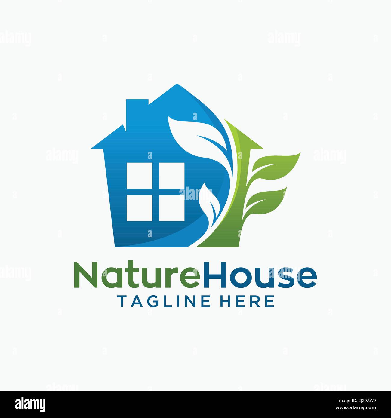 Nature house logo design Stock Vector Image & Art - Alamy