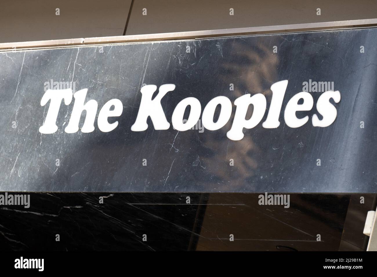 A shop sign of THE KOOPLES, on March 28 2022 in Los Angeles CA, USA. Photo by David Niviere/ABACAPRESS.COM Stock Photo