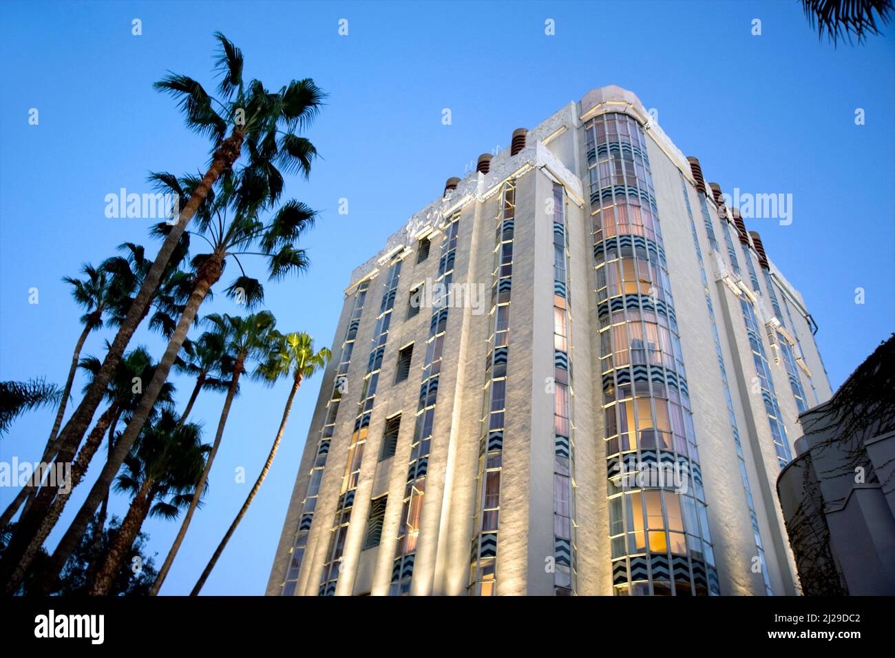 The Art Deco hotel Sunset Tower on the Sunset Strip in Los Angeles, CA