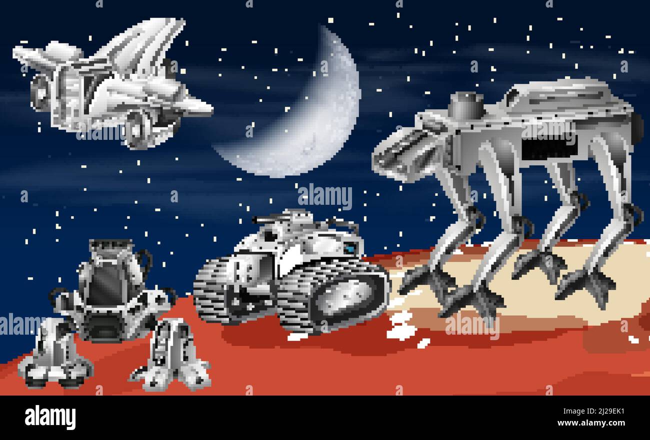 A spaceship in the space illustration Stock Vector Image & Art - Alamy