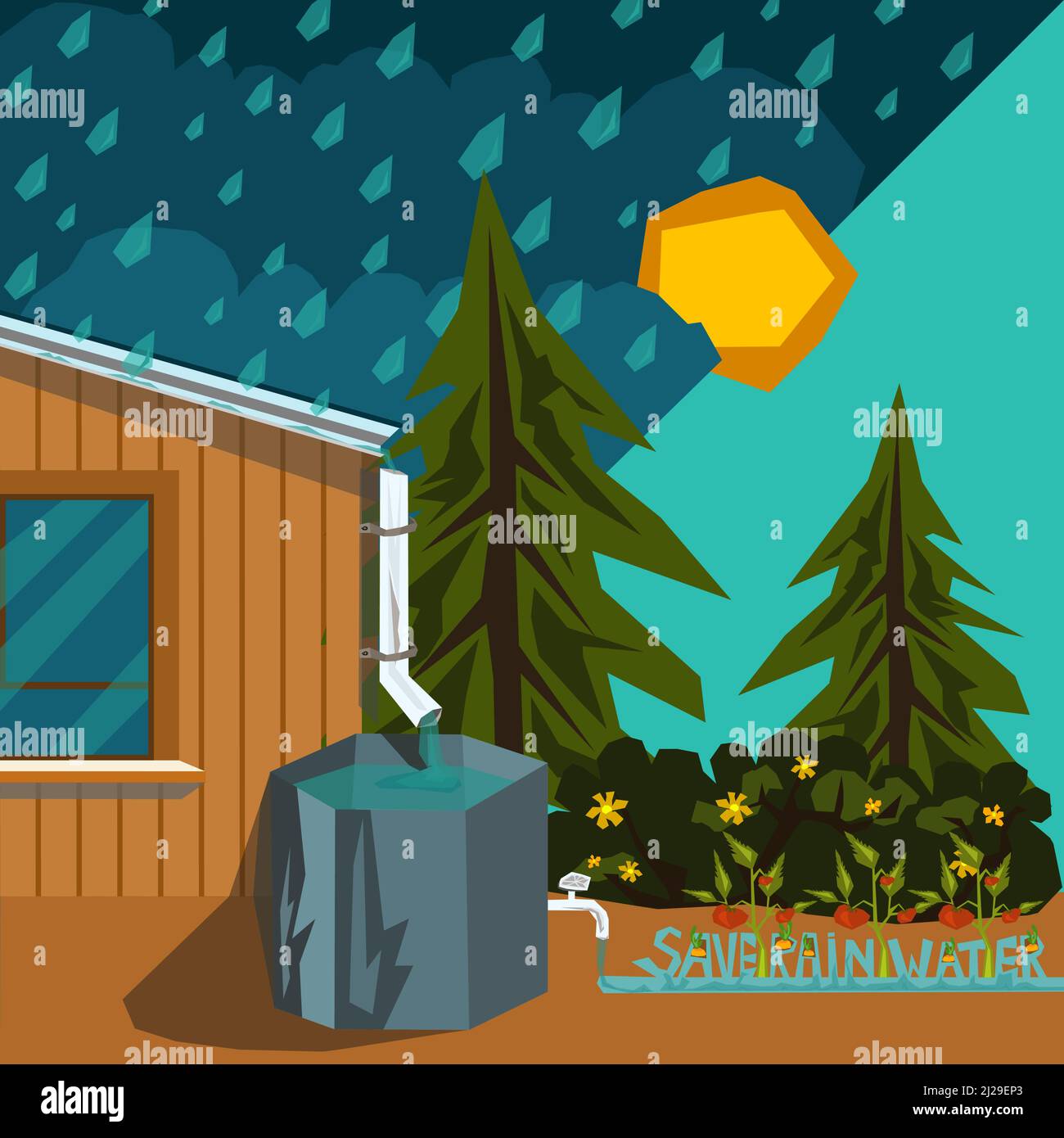 Rainwater harvesting system hi-res stock photography and images - Alamy