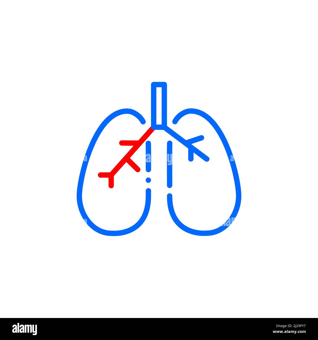 Vector lungs icon. Pixel perfect, editable stroke icon Stock Vector ...